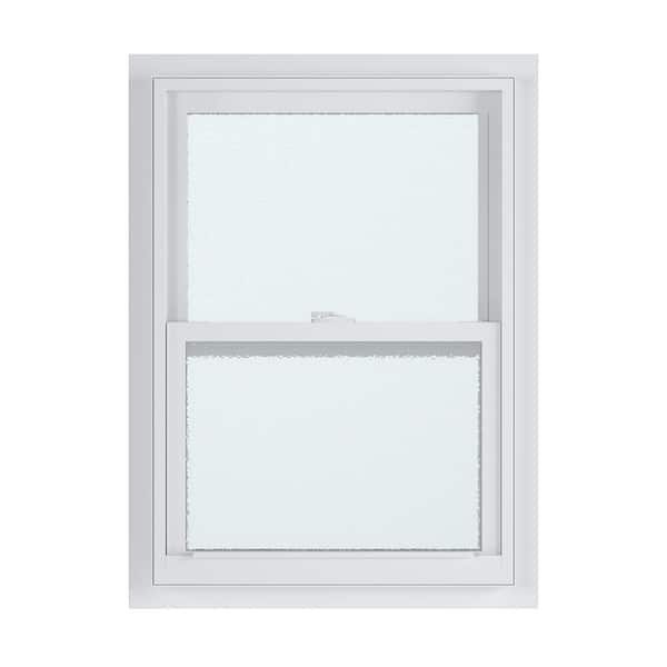 American Craftsman 23.375 in. x 35.25 in. 50 Series Low-E Argon SC Glass Single Hung White Vinyl Fin Window, Screen Incl