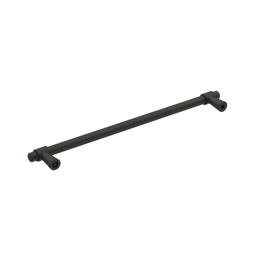 Matte Black Modern Bar Cabinet Pull with Mounting Hardware