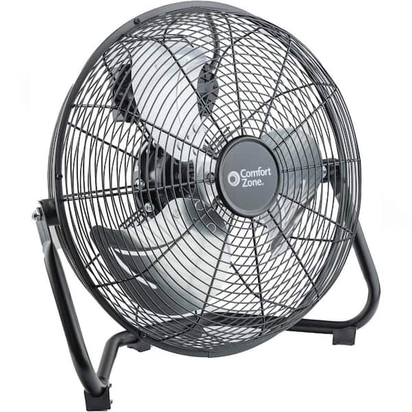 Adrinfly 12 in. 3 Speed High Velocity Cradle Fan, Black