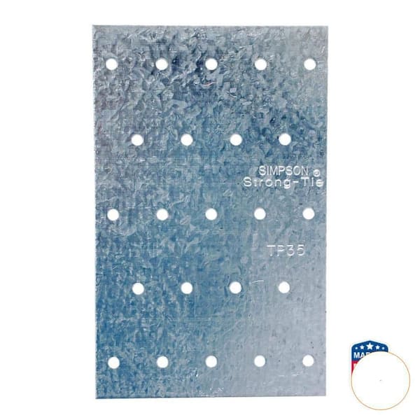 TP 3-1/8 in. x 5 in. 20-Gauge Galvanized Tie Plate (4-Count)