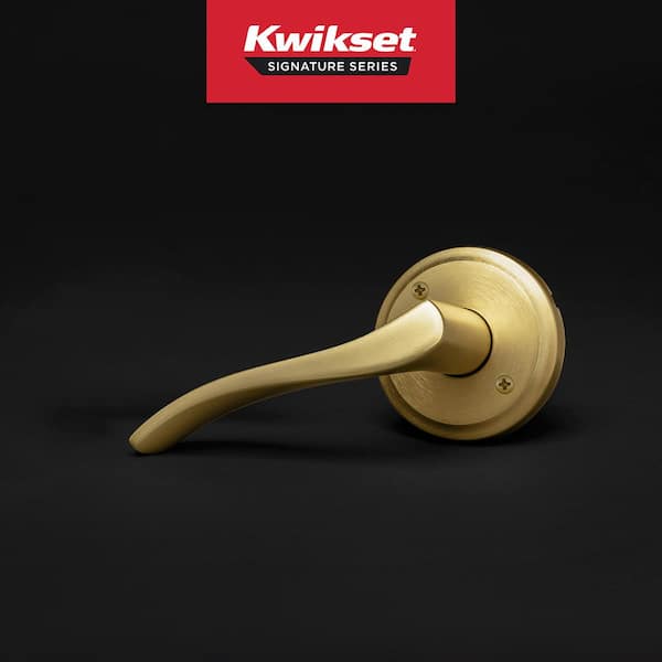 Sedona Satin Brass Half-Dummy Door Handle with Microban Antimicrobial Technology - Left Handed