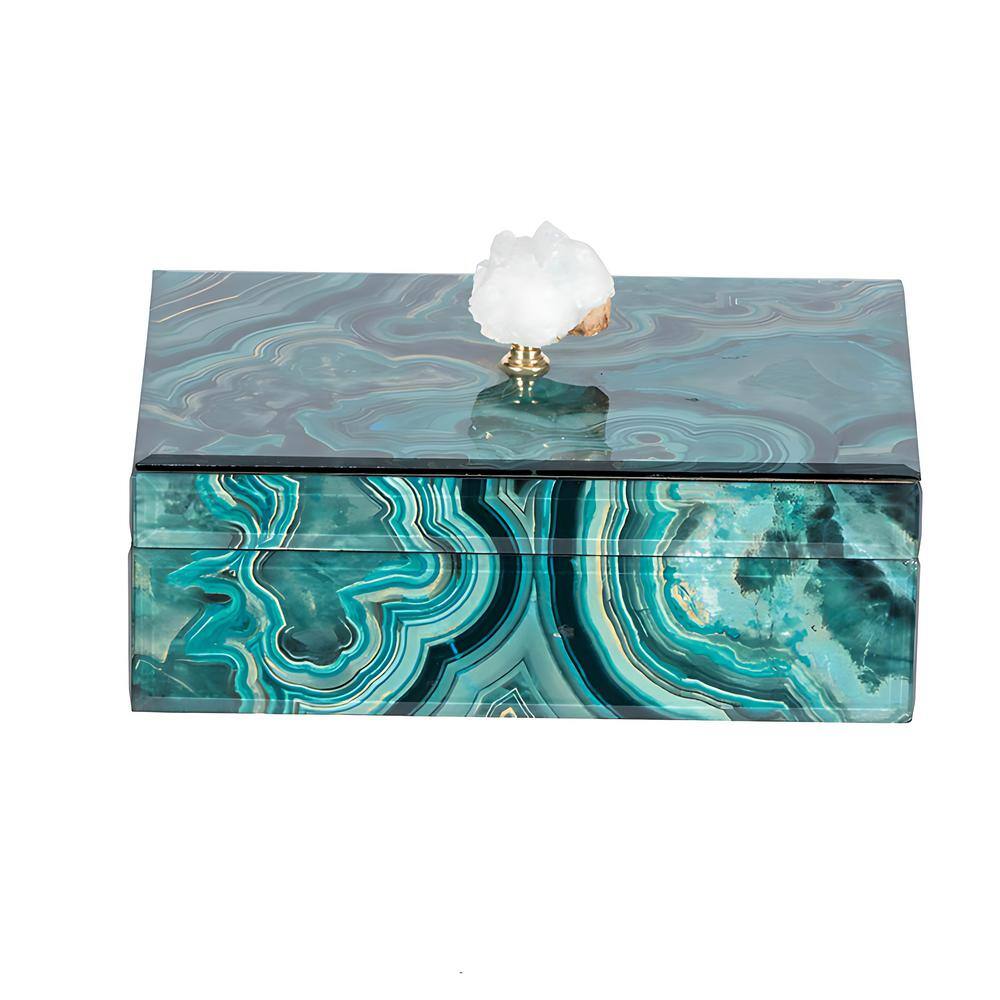 Stunning Design Bethany Colorful 10 in. x 7 in. x 5 in. MDF + Glass Stackab