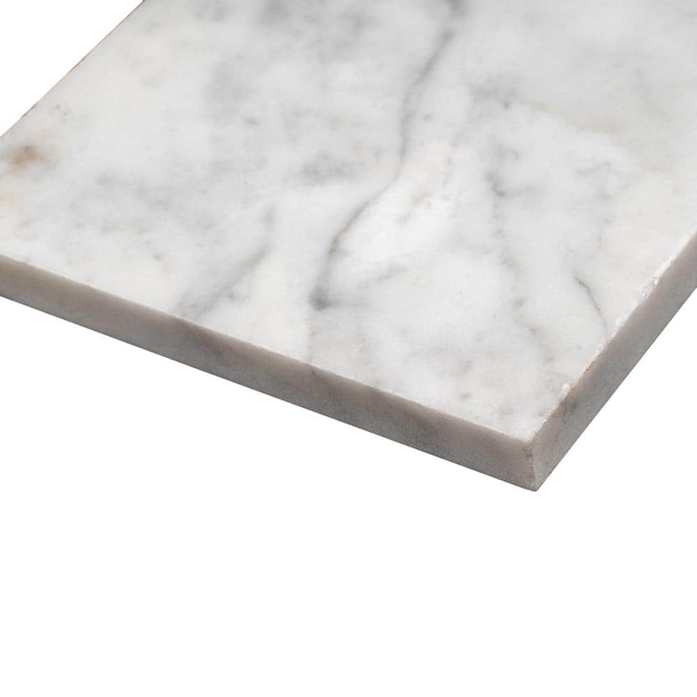 Apollo Gray and White 4x12 Honed Marble Subway Tile