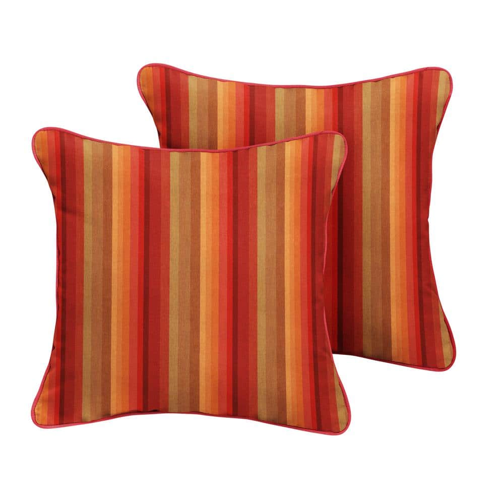 Sunbrella Astoria Sunset Outdoor Corded Throw Pillows (2-Pack)
