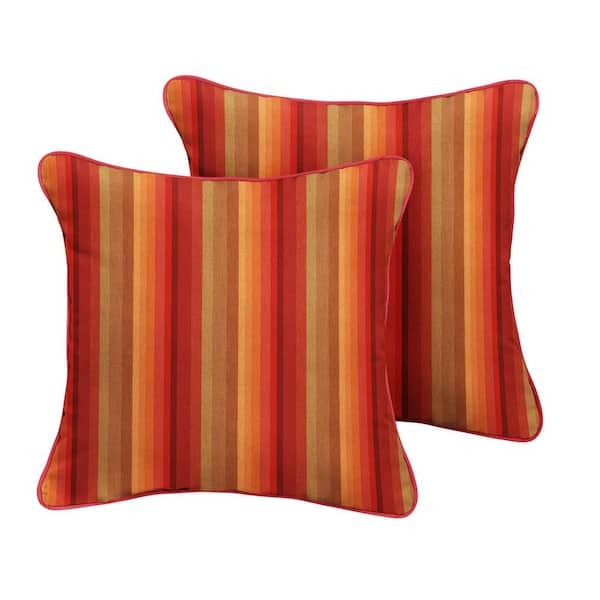 SORRA HOME Sunbrella Astoria Sunset Outdoor Corded Throw Pillows (2-Pack)