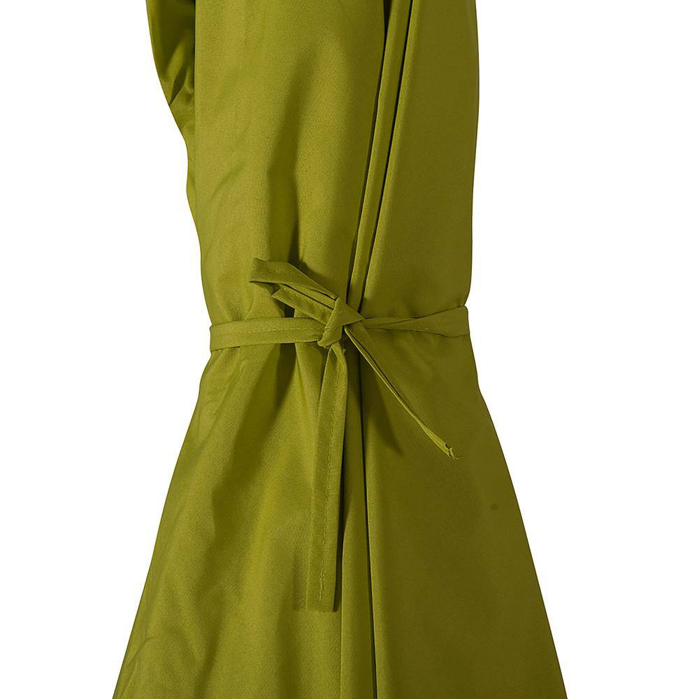 Lime Green 9-Foot Patio Umbrella with Steel Frame and Base