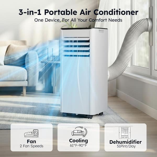 SIMZLIFE 10000 BTU Portable Air Conditioner 450 sq. ft. with