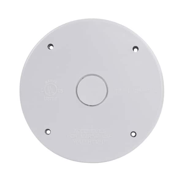 Outdoor 4'' Round Blank Wall Plate Cover - Aluminum