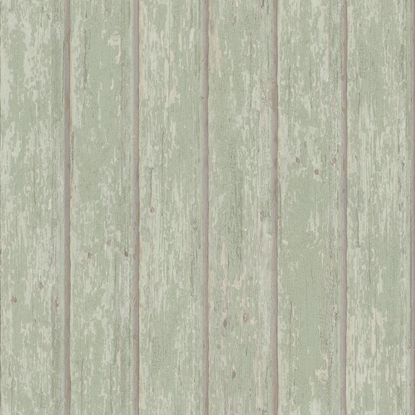 Chesapeake Jack Teal Weathered Clapboards Teal Wallpaper Sample