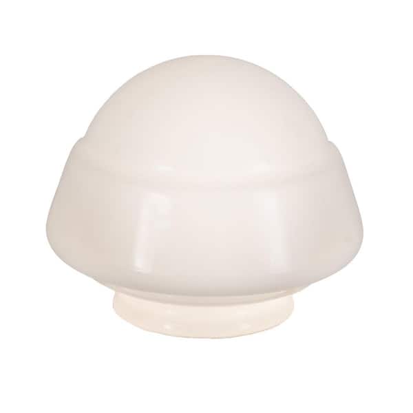 Meyda Revival 5 in White Colorful Glass Dome Universal Shade with no fitter