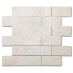 Subway Collection Creamy Stone 12 in. x 12 in. PVC Peel and Stick Tile (10 sq. ft./10-Sheets)