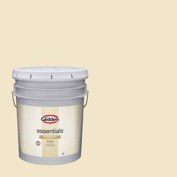 Glidden Essentials 5 gal. PPG1093-2 Soleil Flat Exterior Paint