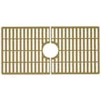 30 in. x 15 in. Silicone Bottom Grid for 33 in. Single Bowl Kitchen Sink in Matte Gold