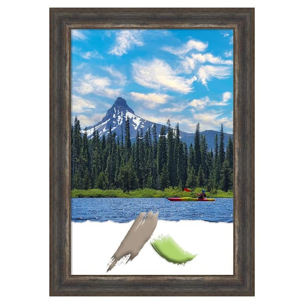 Amanti Art Alta Rustic Char Picture Frame Opening Size 20 x 30 in.
