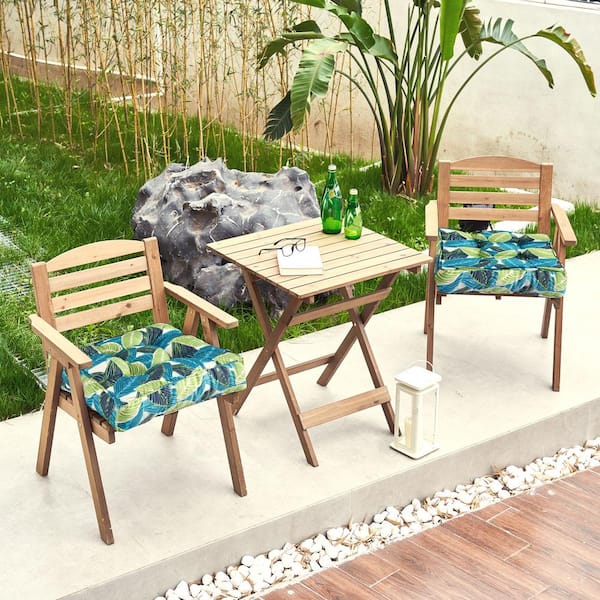 BLISSWALK Outdoor Cushions Dinning Chair Cushions with back Wicker Tufted  Pillow for Patio Furniture in Purple Flower YZB27 - The Home Depot