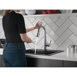 Essa Touch2O Technology Single-Handle Bar Faucet in Arctic Stainless with MagnaTite Docking