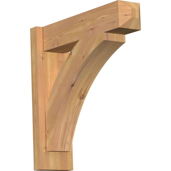 Ekena Millwork 6 in. x 20 in. x 20 in. Western Red Cedar Thorton Craftsman Smooth Outlooker