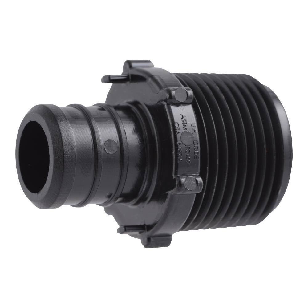 SharkBite 3/4 in. PEX Barb x 3/4 in. MNPT Plastic Male Adapter Fitting (Bag of 25) UP134 The