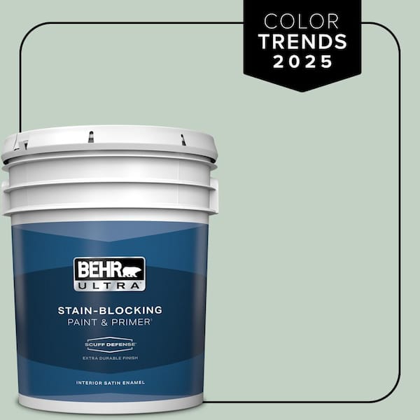 BEHR ULTRA 5 gal. #PPU11-13 Frosted Jade Extra Durable Satin Enamel Interior Paint & Primer