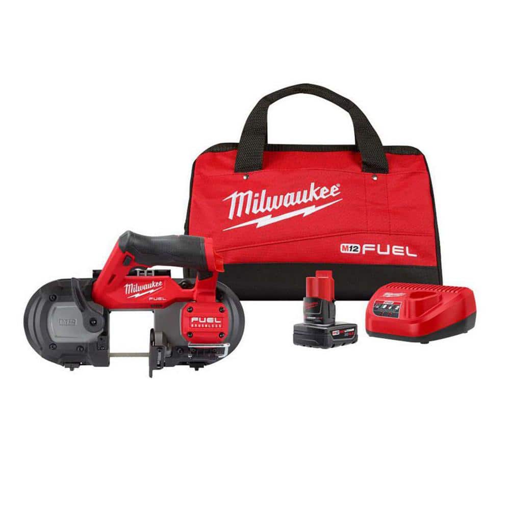 Milwaukee M12 FUEL 12V Lithium-Ion Cordless Compact Band Saw XC Kit with One  4.0 Ah Battery, Charger and Bag 2529-21XC The Home Depot