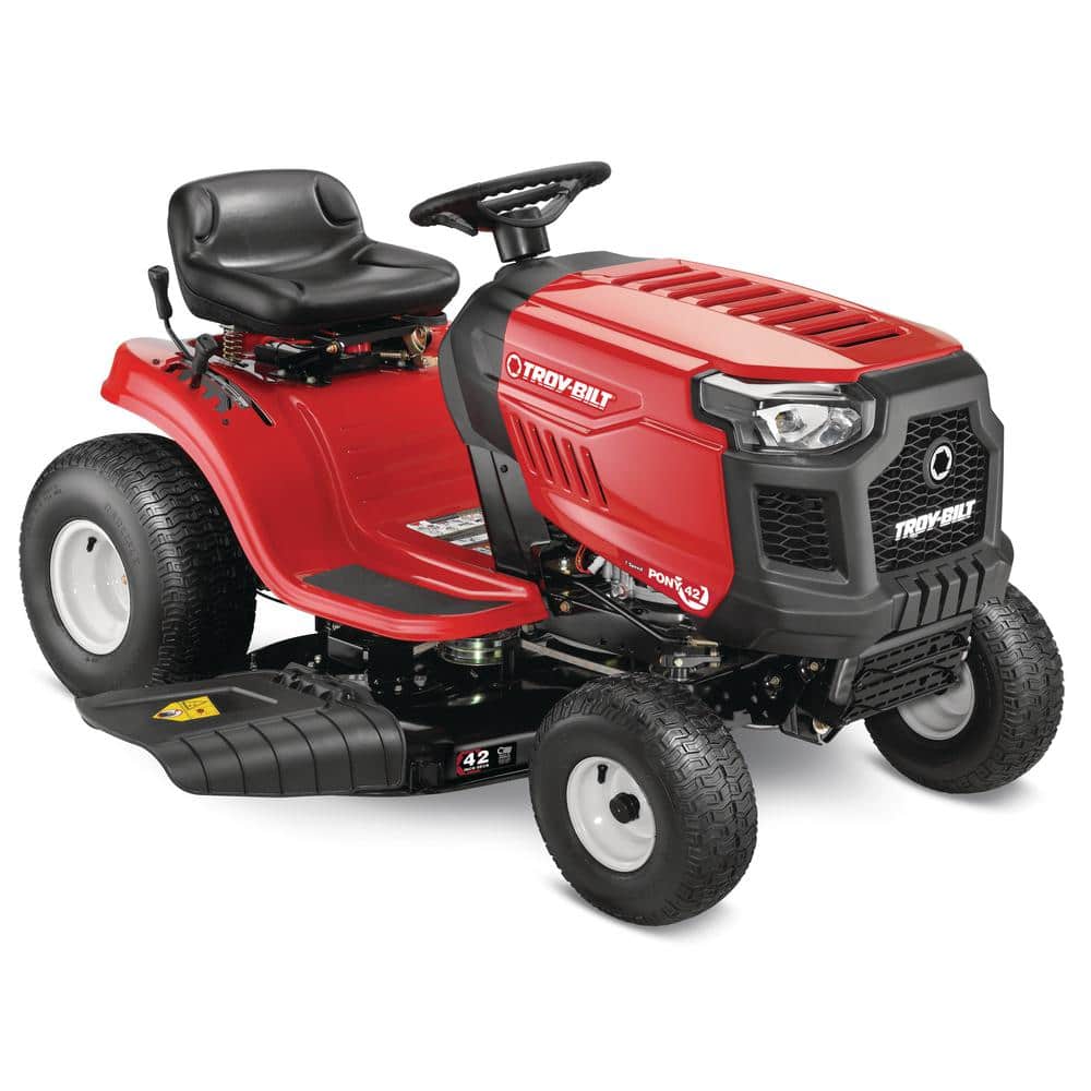 Troy Bilt Pony 42 In 15 5 Hp Briggs And Stratton 7 Speed Manual Drive Gas Riding Lawn Mower Pony 42 The Home Depot