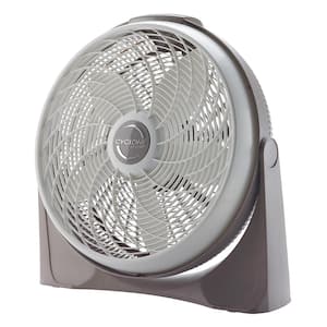 Cyclone Power Circulator 20 in. 3 Speed Beige Floor Fan with Adjustable Fan Head, Auto Timer and Remote Control