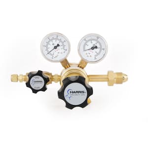 0 PSI to 50 PSI 2-Stage CGA 580 Brass, 1/4 in. Compression Fitting, Nitrogen, Helium, Argon Specialty Gas Lab Regulator
