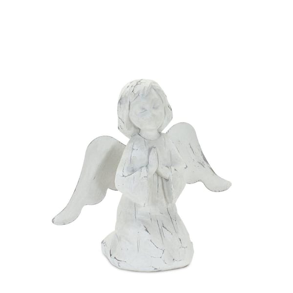 HomeRoots Resin Angel Figurine Set of 2