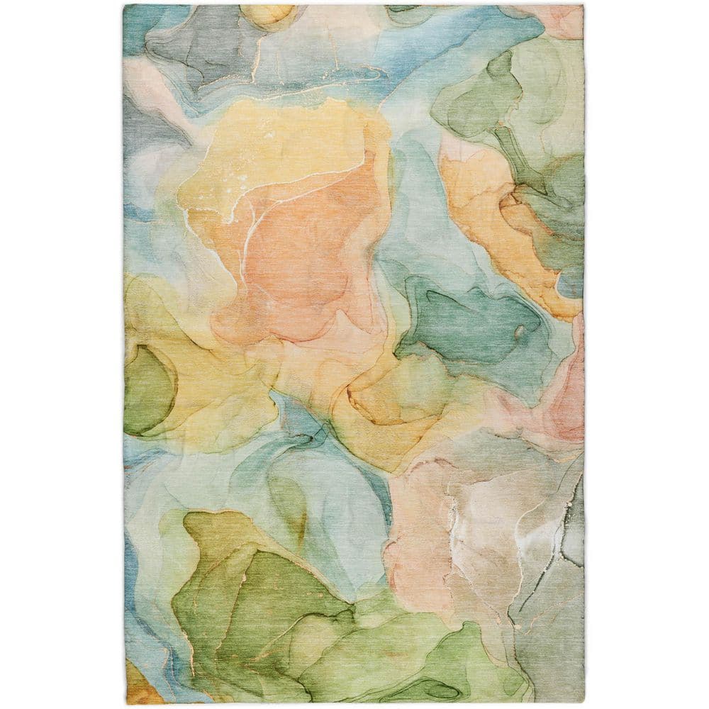 Dream Shag Premium Machine Washable Abstract ADS504 Blue 9 ft. x 12 ft. Area Rug price history on PriceWatchPro