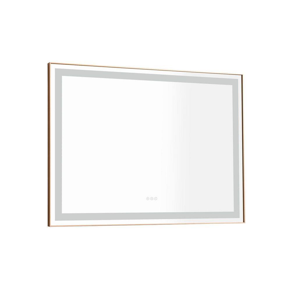 tunuo 48 in. W x 36 in. H Rectangular Aluminum Framed LED Horizontal or