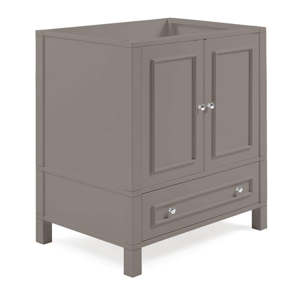 Gray 30-Inch Freestanding Bathroom Vanity with Soft-Close Doors