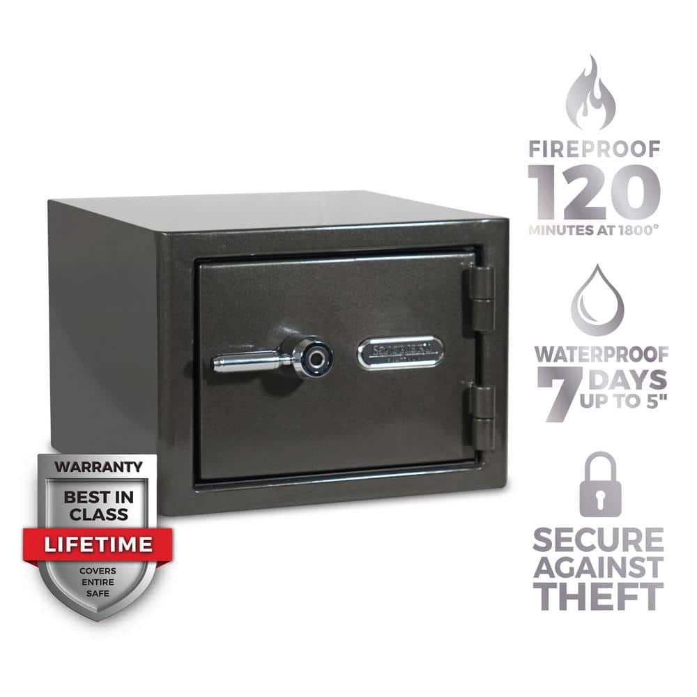 Platinum 1.07 cu. ft. Fireproof/Waterproof Home and Office Safe w/ Biometri