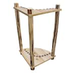 Rush Creek Creations Rustic Log Handcrafted Solid Pine 12 Fishing Rod  Storage Corner Rack - No Tool Assembly