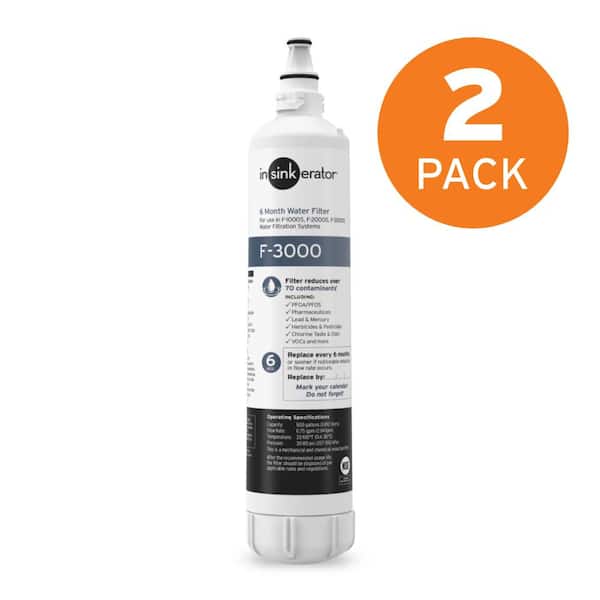 F-3000 Instant Hot Water Dispenser Under-Sink 6-Month Premium Plus Water Filter Replacement (2-Pack)