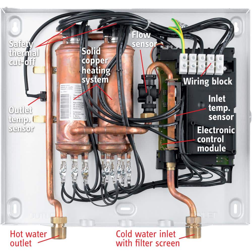 Stiebel Eltron White Electric Tankless Water Heater, 24 Trend