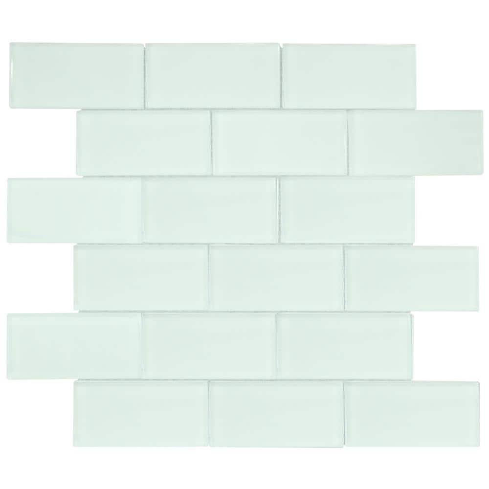 Jeffrey Court Siberian Gloss Green 11.625 in. x 11.625 in