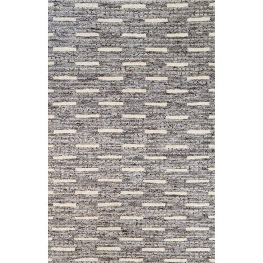 BASHIAN Jedidiah Grey 5 ft. x 8 ft. (5 ft. x 7 ft. 6 in.) Geometric ...