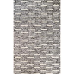 Jedidiah Grey 5 ft. x 8 ft. (5 ft. x 7 ft. 6 in.) Geometric Transitional Area Rug