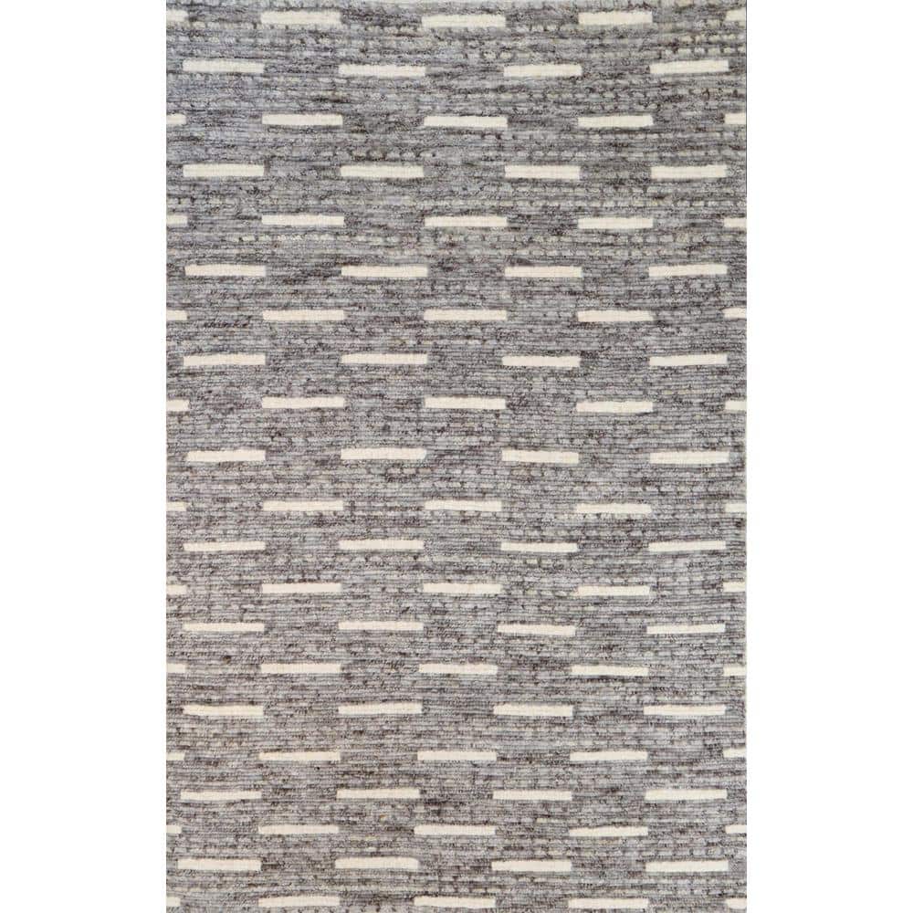 Jedidiah Gray Hand-Knotted Wool Rectangular Area Rug 9' x 12'