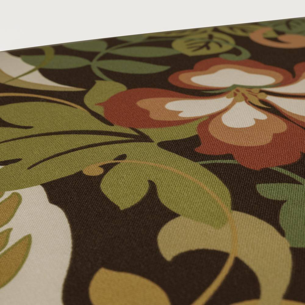 Coventry Brown and Green Floral Rectangular Outdoor Lumbar Cushion Set