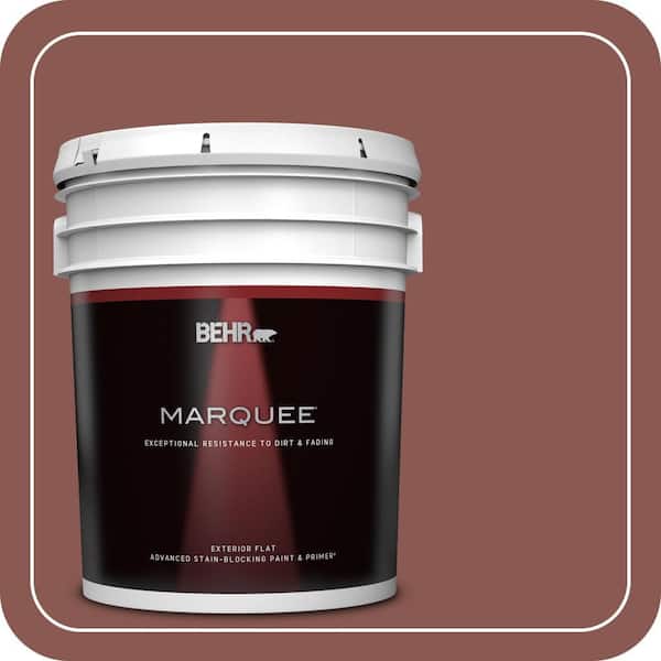 BEHR MARQUEE 5 gal. #MQ1-20 Rust Flat Exterior Paint & Primer