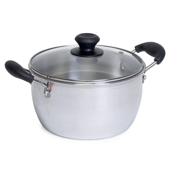 IMUSA 2-Piece 8 qt. Silver Aluminum Stock Pot with Lid