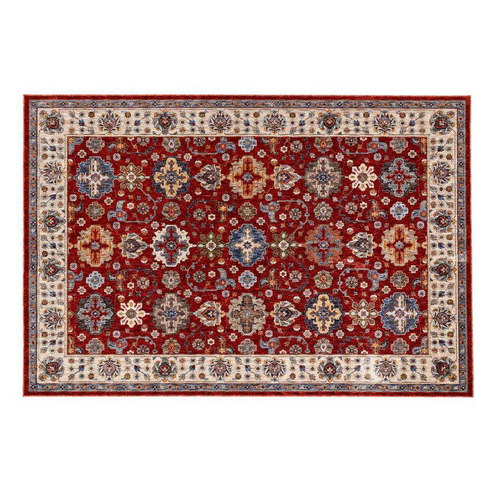 Mohawk Home Sorrento Rust 5 ft. 3 in. x 7 ft. 6 in. Geometric Indoor/Outdoor  Area Rug 790813 - The Home Depot