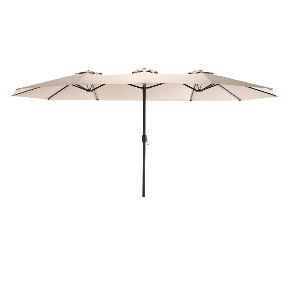 caribbean joe patio umbrella khaki Beach Umbrella, Portable and Adjustable Tilt Sun with UV Protection, Vented Canopy, Sand Screw Anchor The 8 rib canopy frame is made with lightweight and extra strong aluminium JEAREY 10-ft Steel Beige Crank