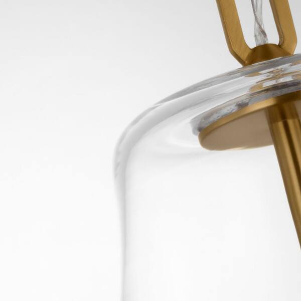 Generation Lighting - Magnus Extra Large 1-Light Burnished Brass Pendant Light with Clear Glass Shade