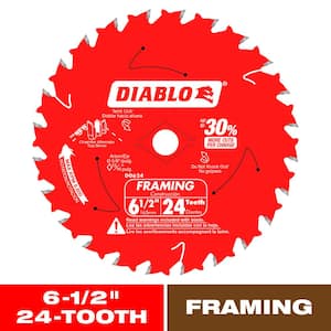 6-1/2 in. x 24-Tooth Tracking Point Framing Wood Circular Saw Blade