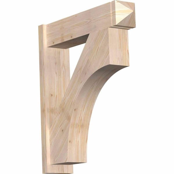 Ekena Millwork 8 in. x 36 in. x 32 in. Douglas Fir Westlake Arts and Crafts Smooth Outlooker