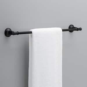 Chamberlain 24 in. Wall Mount Towel Bar Bath Hardware Accessory in Matte Black