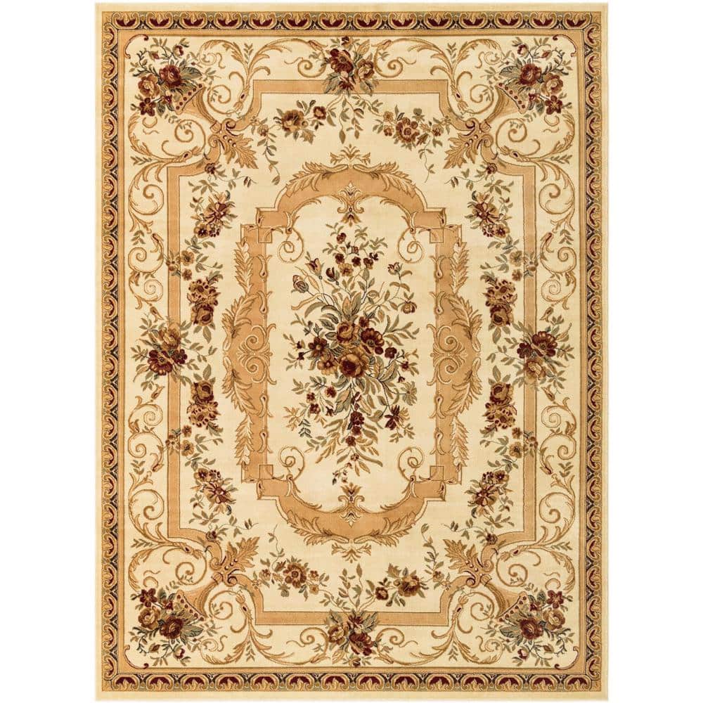 Unique Loom Versailles Henry Ivory 9' 0 x 12' 0 Area Rug 3123539 The