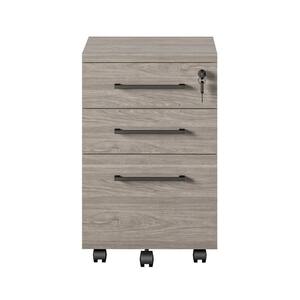 3-Drawer Zeetah Light Brown Oak File Cabinet